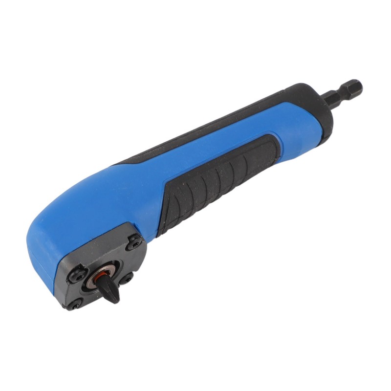 5.9in Right Angle Drill Attachment ABS Alloy Steel Ergonomic Blue