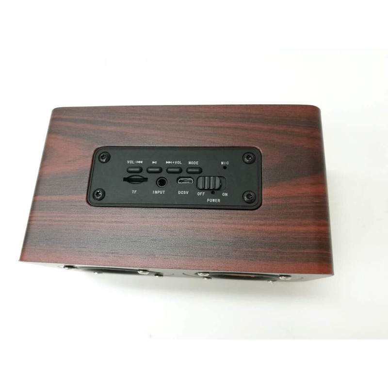 3.5 mm Jack 10W Bluetooth Speaker Super Bass Loud Wood