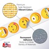 Emoticon Stickers for Kids - 2" Circles Shiny Silver -