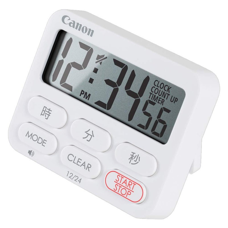 Canon CT-50-WH Clock Timer, Kitchen Timer, Antibacterial, Magnet, Large LCD,