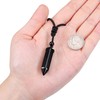 Top Plaza Black Obsidian Healing Crystal Stone Necklaces for Men