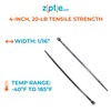 ZipTie.com 4-inch Black Fuel Hose Cable Tie, 20-lb Tensile Strength,