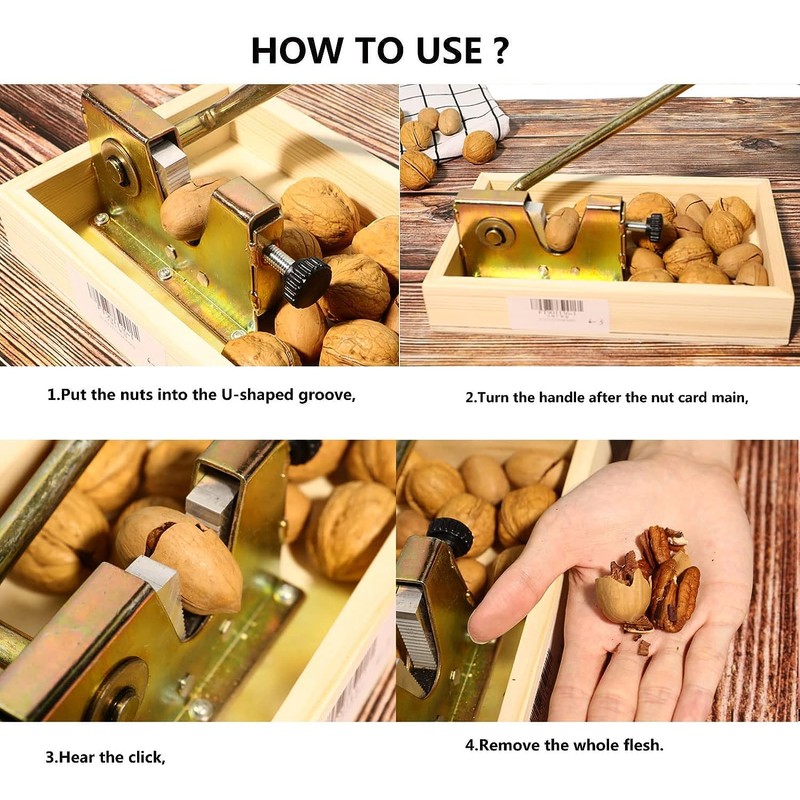 HXC-BLG Nutcracker, walnut cracker, nut cracker with lever function, adjustable