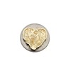 10K Yellow Gold Diamond Cut Nugget Heart Earrings Large