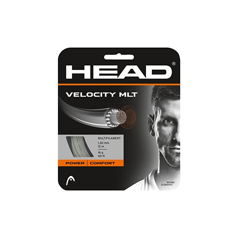 HEAD Unisex Adult Velocity MLT Tennis String Set, Natural, 1.35