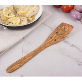 Eddingtons Italian Olive Wood Pierced Spatula, 12-Inch