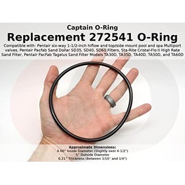 Captain O-Ring Junta tórica de repuesto 272541 para filtro y válvula Pentair para piscina/spa (paquete de 2)