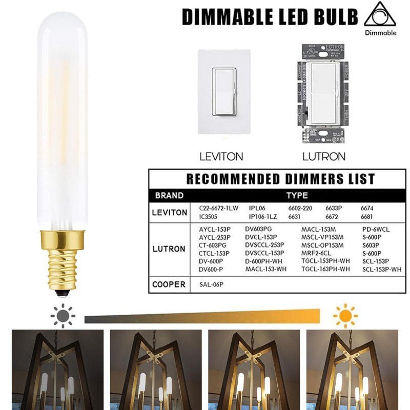 Leools E12 Frosted LED Bulb Dimmable 4W Equal 3000K Soft