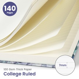 Lined Spiral Journal Notebook for Women, Cute A5 College Ruled Hardcover Notebook for Work & Note Taking, Aesthetic Pretty Journal for Writing, 140 Pages, Purple Diamond