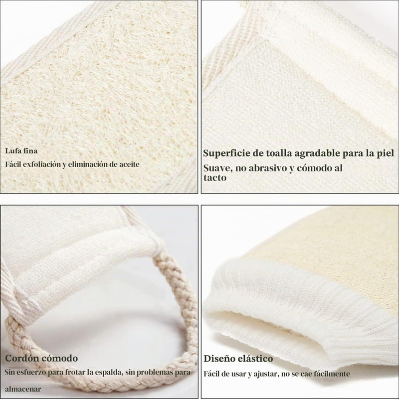 Esponja de Lufa Natural 3 Piezas – Juego Completo para