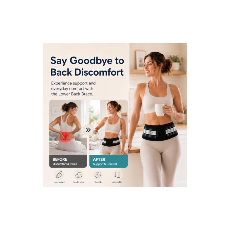Lightweight Back Brace for Women and Men Lower Back Pain,