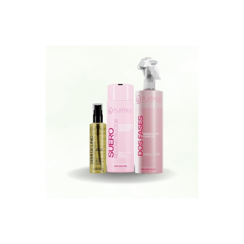 Tratamiento suero reconstructor keratina y colageno,Nueva presentacion Platinum 220 gr.