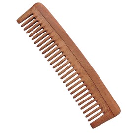 HealthGoodsIn - Pure Neem Wood Wide Tooth Comb for Shiny Hair | Wide Tooth Neem Comb for Scalp Care | Natural and Organic for Hair and Scalp Health