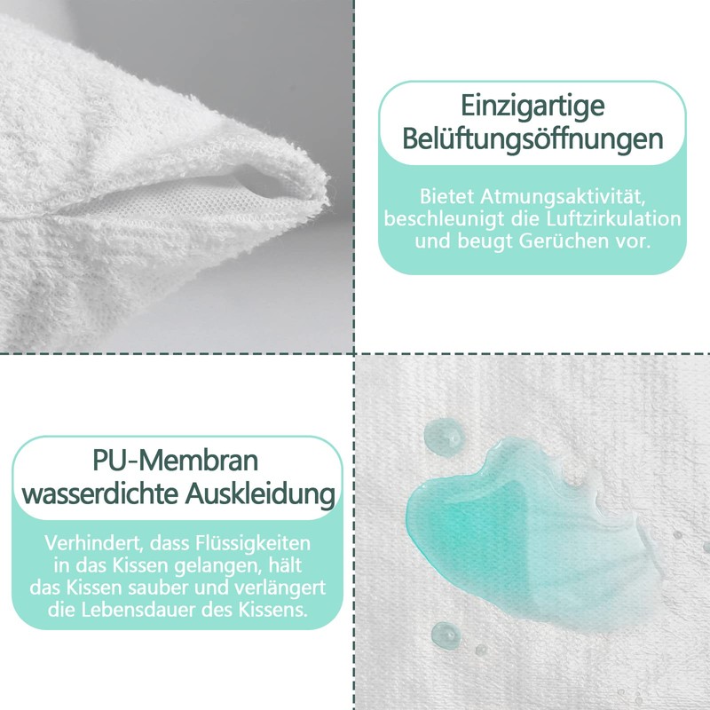 Aimtton Waterproof Pillowcase 60 x 60 cm - Cotton Pack