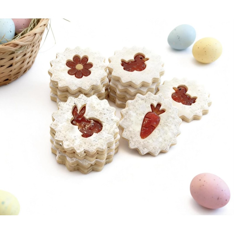 ZADE Mini Easter Cookie Cutters - 17PCS Stainless Steel Easter