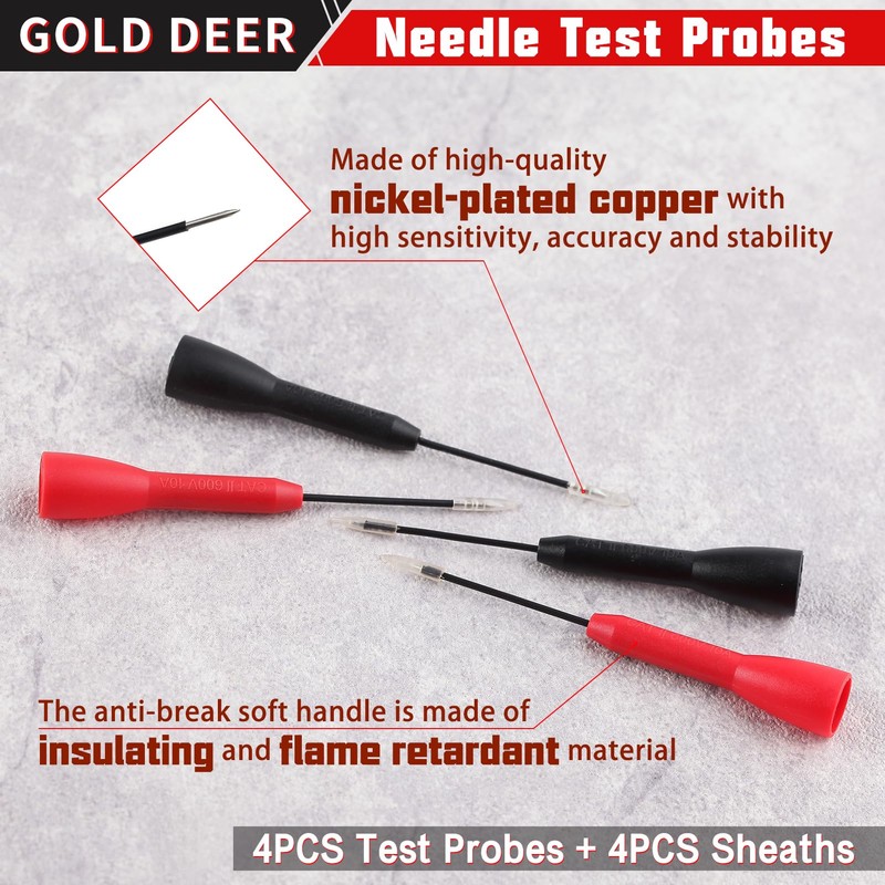 GOLD DEER Needle Test Probe Tester Lead Tester Probe Test