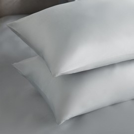 Silentnight Pure Cotton Housewife Pillowcase Pair, Silver