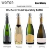 WOTOR Champagne Stoppers Stainless Steel, Prosecco Bottle Stopper with Food