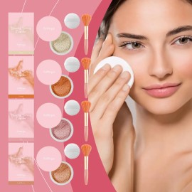 Polvo De Maquillaje Natural Con Corrector, Acabado Suave