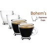 BOHEM'S Espresso Cups, 3.2 oz Small Demitasse Clear Glass Espresso