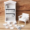50 PCS Miniature Blank Books,1:12 Scale Dollhouse Books Mini Model