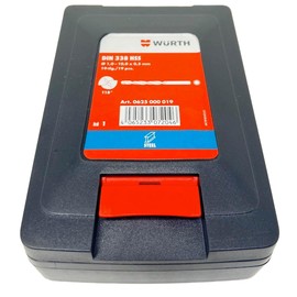 Würth HSS Twist Drill Bit Set DIN 338 Type RN 118° 19-Piece 1-10 mm Cassette Assortment 0625000019