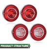 GRAND ORANGE Tail Lights Assembly Rear Lights with Backup Lights
