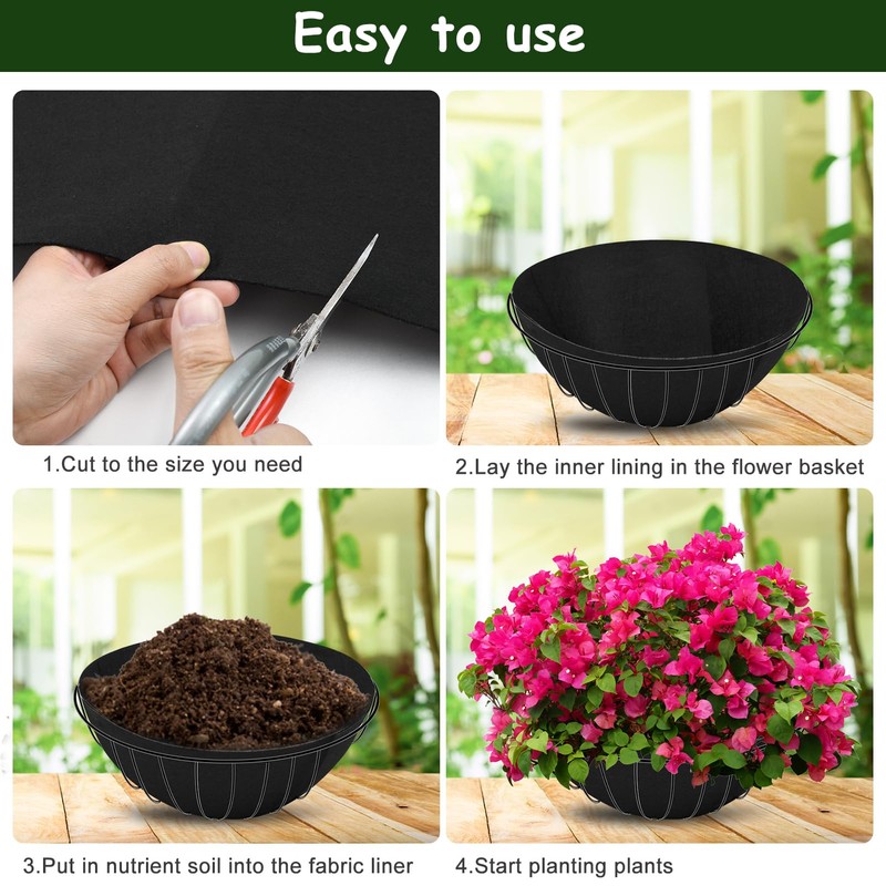 16 x 120 Inch Felt Planter Liner Roll Non-Woven Fabric