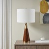 Chrislie Gold White Mid Century Modern Table Lamp , Contemporary