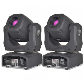 Led Inno Pocket Spot Mini Moving Head 60W DJ 8 Gobos DMX Stage Effect Lighting Lyre Projector for Christmas Party Dance Floor(2 Pack)