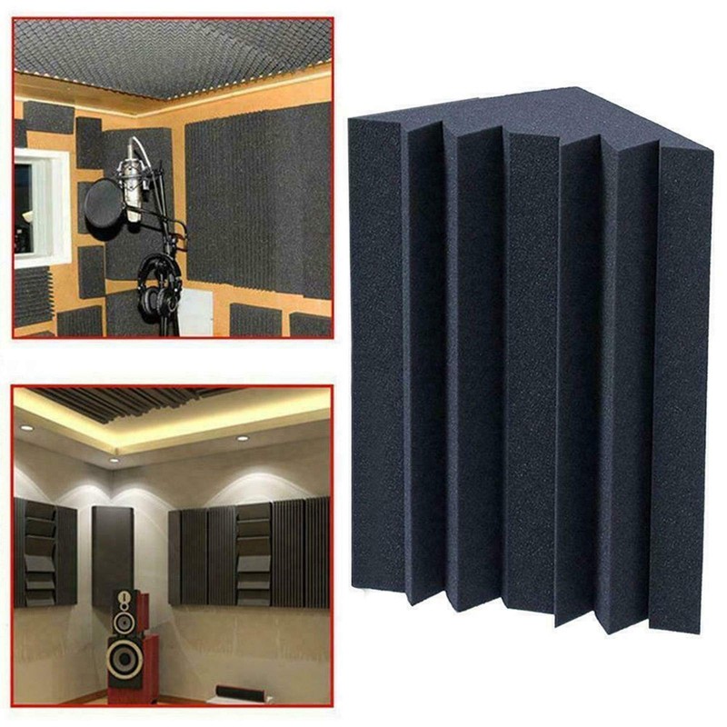 8 Pcs Studio Acoustic Foam Corner Bass Trap Sound Absorption
