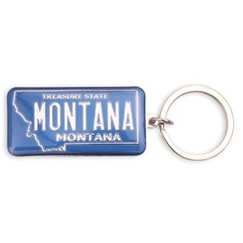 Westmon Works Montana Keychain Souvenir Treasure State License Plate Metal Key Ring