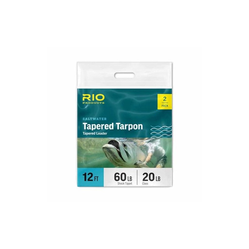 RIO Tapered Tarpon Leader - 2 pack - 12ft 30lb