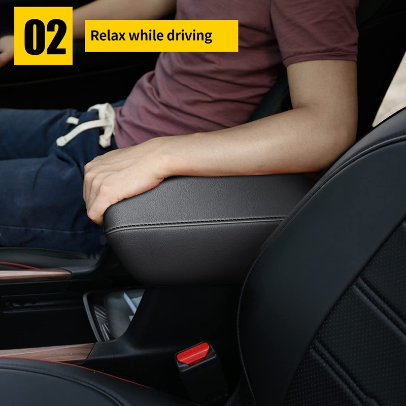 AOMSAZTO Armrest Covers for 2017-2022 CR-V Honda Black