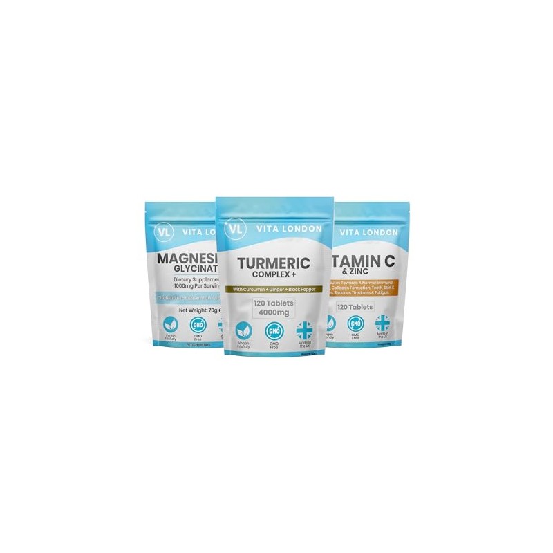 Magnesium Glycinate, Vitamin C, Zinc & Turmeric | Vita London