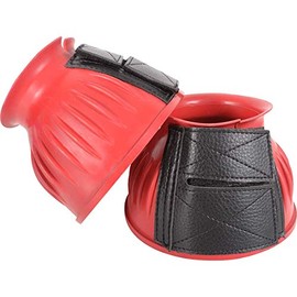 Cashel Rubber Horse Bell Boots Large Red