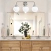 HAHZT Bathroom Vanity Light Fixtures: Brushed Nickel 3-Light Mid Century