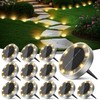 Peasur 12 Pack Solar Lights Outdoor Garden, Solar Ground Light,