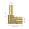 QUARKZMAN Brass Hose Barb Angle Fitting 2 Pieces 3/8 Inch