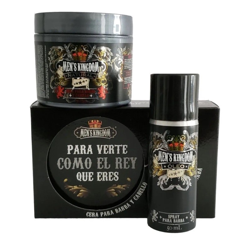 Cera Para Barba Cabello Bigote Óleo Men's Kingdom 4 Piezas