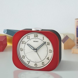 Seiko Kyoda Alarm Clock, Metallic Red