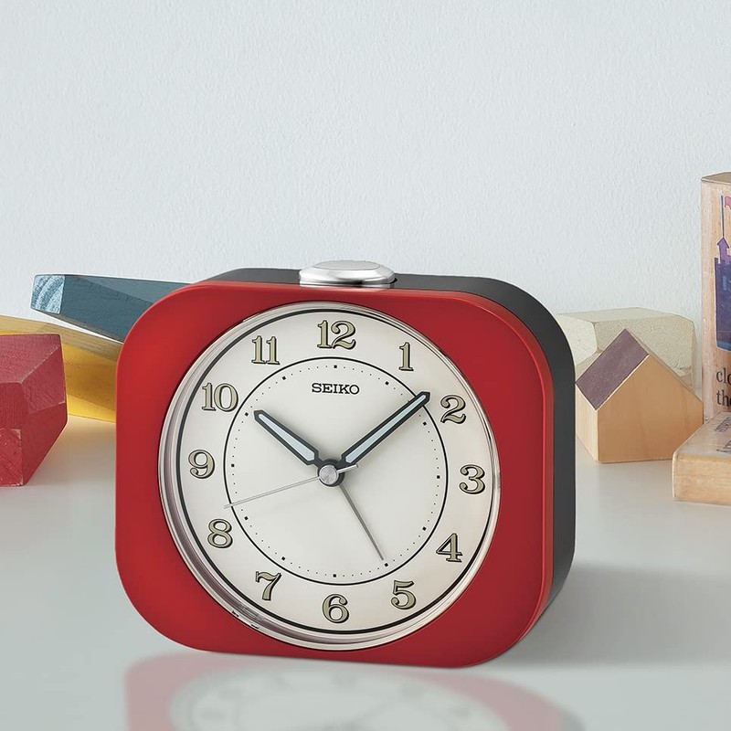 Seiko Kyoda Alarm Clock, Metallic Red