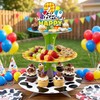 3-Tier 2nd Birthday Cartoon Story Cupcake Stand Rocket Theme Party