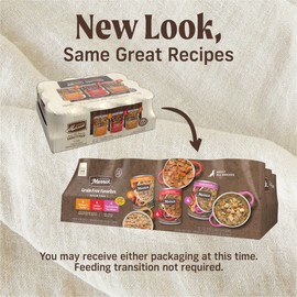 Merrick Grain Free Wet Dog Food, Premium Gluten Free Canned Variety Pack, Beef, Chicken And Turkey Recipes - (1) 12.7 oz. Cans