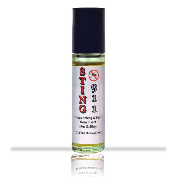 Sting 911 Powerful Concentrated Herbal Formula Instant Relief from Pain and Itching for Mosquito Bites, Bug Bites, Bee Stings, No-See-Ums, Chiggers