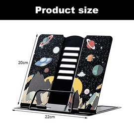 GmeDhc Metal Reading Stand Children Height Adjustable Book Stand Children Foldable Multifunctional Book Stand 6 Levels Adjustable Reading Stand for Studying Working Reading