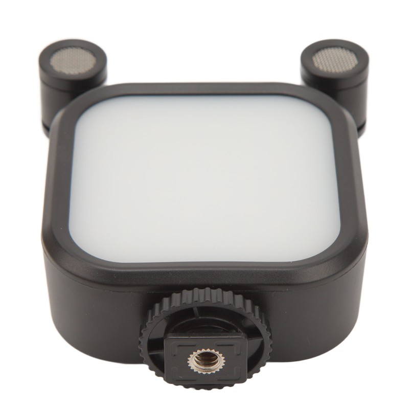Stereo Microphone Light 10 Levels Brightness Dual Mic Fill Lamp