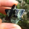 favoramulet 1 Inch Kambaba Jasper Merkaba Star, Healing Crystal Carving