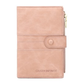 Passport Holder with RFID Blocker, Protective Case for Credit Cards, Passport, ID and Travel Documents, Travel Accessories/Travel Organiser, Multi-Compartment Zipped Wallet, pink, Modern