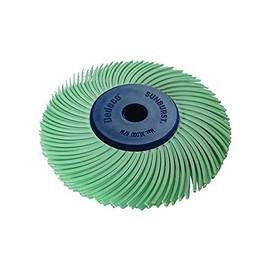 Dedeco Sunburst - 2” TC 3-PLY Radial Bristle Discs - 1/4” Arbor - Industrial Thermoplastic Rotary Cleaning and Polishing Tool, Ultra-Fine 1 Micron (1 Pack)